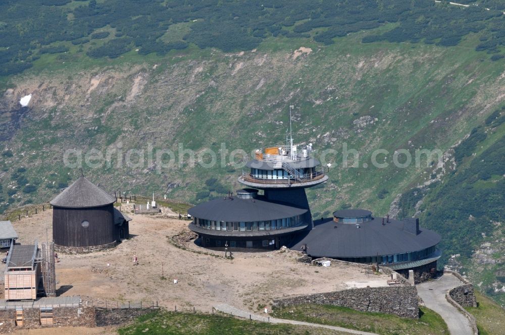 Aerial photograph Hradec Kralove / Königgrätz - Schneekoppe in the Giant Mountains in Czech Republic