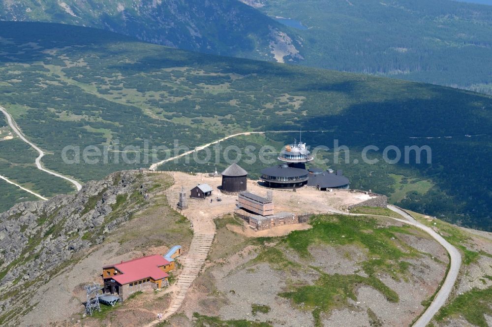 Hradec Kralove / Königgrätz from the bird's eye view: Schneekoppe in the Giant Mountains in Czech Republic