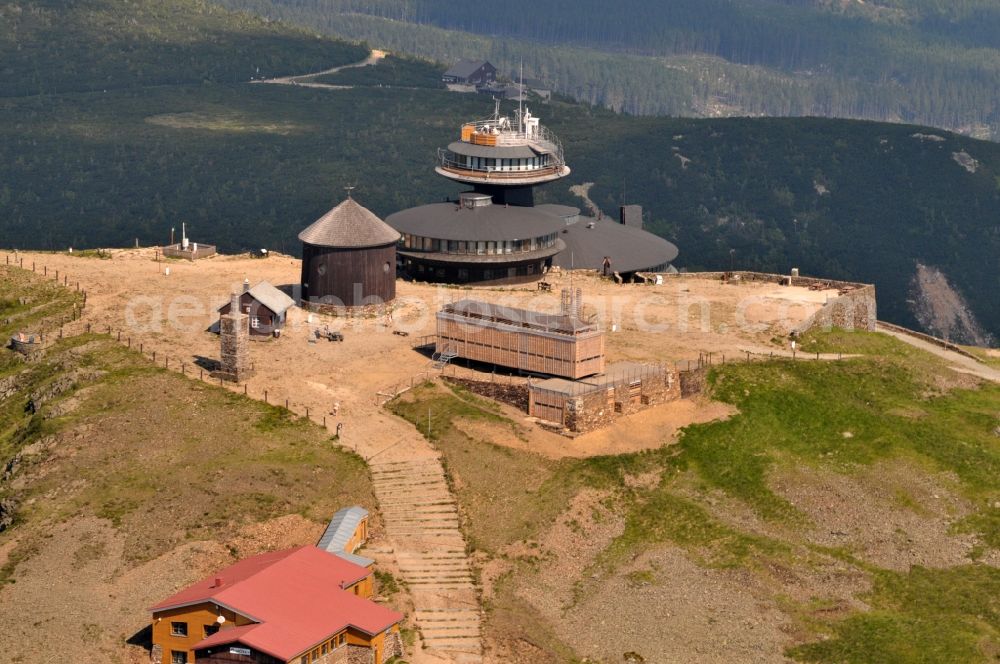 Aerial image Hradec Kralove / Königgrätz - Schneekoppe in the Giant Mountains in Czech Republic