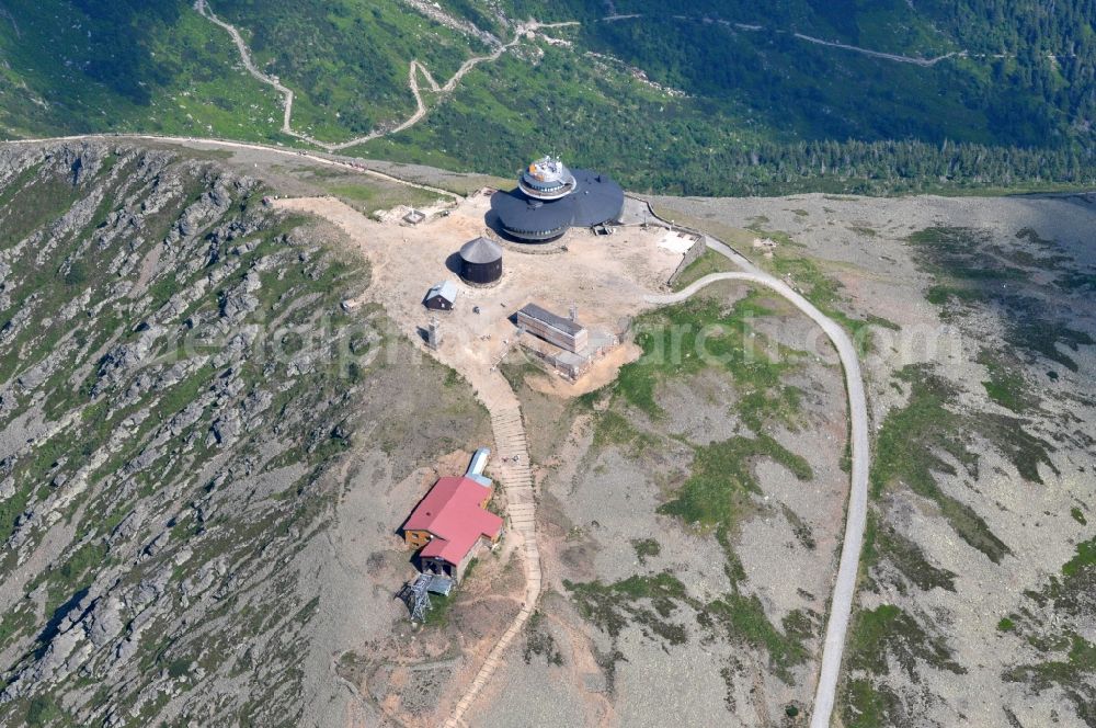 Aerial photograph Hradec Kralove / Königgrätz - Schneekoppe in the Giant Mountains in Czech Republic