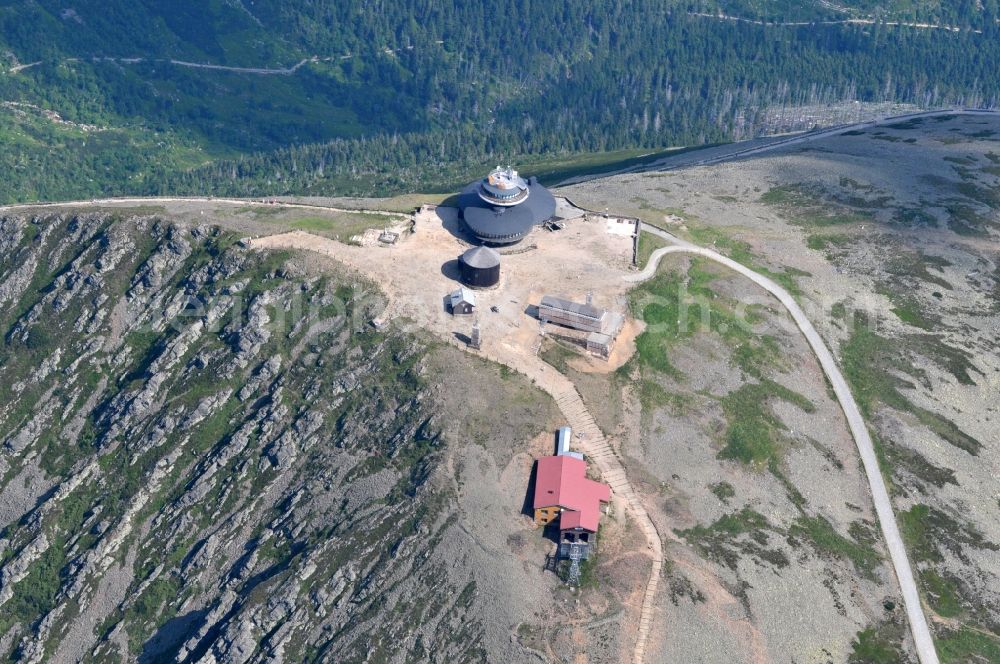 Hradec Kralove / Königgrätz from the bird's eye view: Schneekoppe in the Giant Mountains in Czech Republic