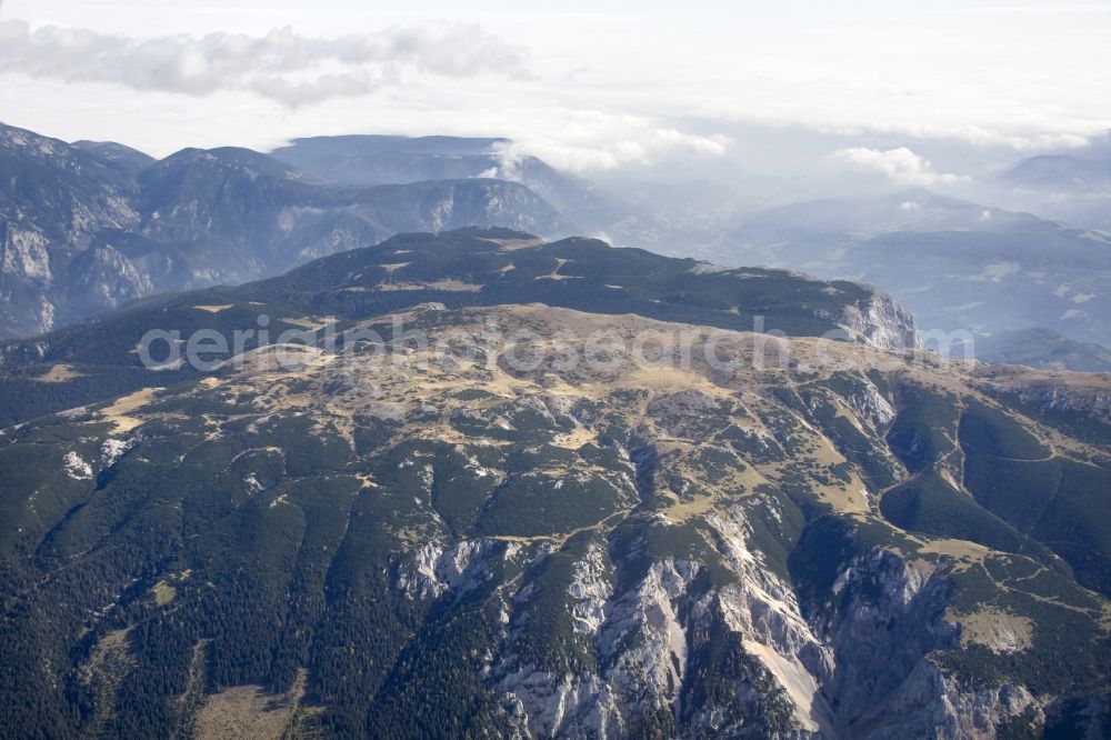 Aerial image Kapfenberg - Massif of the Fischbach Alps near Kapfenberg in Austria