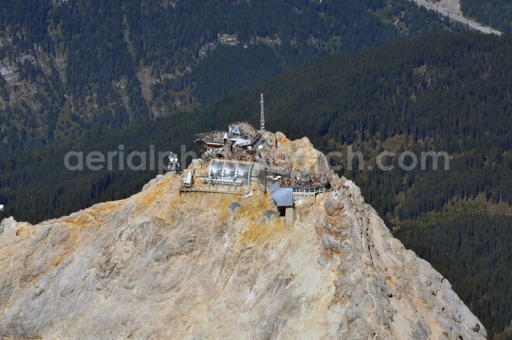 Aerial image Garmisch-Partenkirchen - Massif of the Zugspitze in the Alps near Garmisch-Partenkirchen in Bavaria