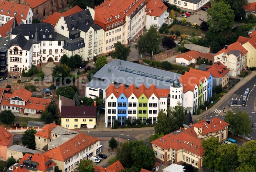 Aerial photograph Heilbad Heiligenstadt - The school Bergschule St.Elisabeth on the place Friedensplatz in Heilbad Heiligenstadt in Thuringia