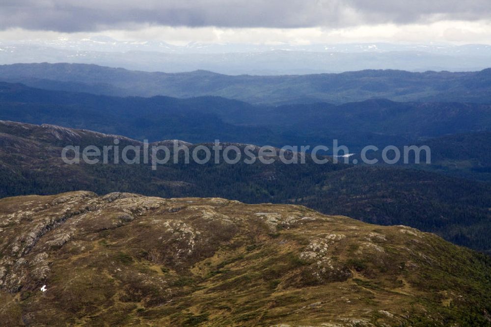 Aerial photograph Bronnoy - Zentralgebirge in Norwegen. Central Mountains in Norway. Central fjell i Norge.