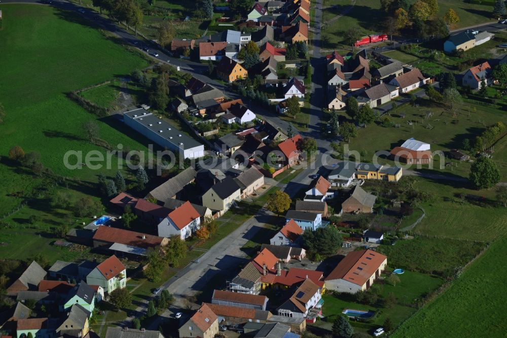 Berkenbrück from above - Village Berkenbrueck in the State of Brandenburg