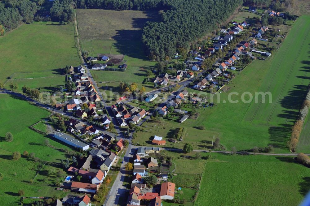 Aerial photograph Berkenbrück - Village Berkenbrueck in the State of Brandenburg