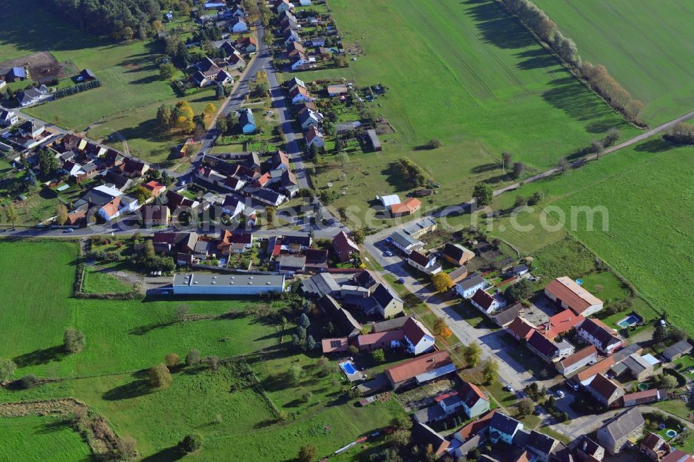 Berkenbrück from the bird's eye view: Village Berkenbrueck in the State of Brandenburg