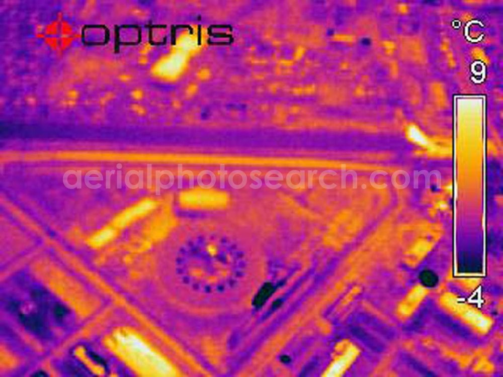 Aerial image Berlin-Adlershof / Johannisthal - 29.02.2004 BERLIN Infrarot-Wärmebild des Geländes der Berliner Elektronenspeicherring-Gesellschaft für Synchrotronstrahlung mbH (BESSY (030) 82004-0 Albert-Einstein-Str 15, 12489 Berlin BERLIN