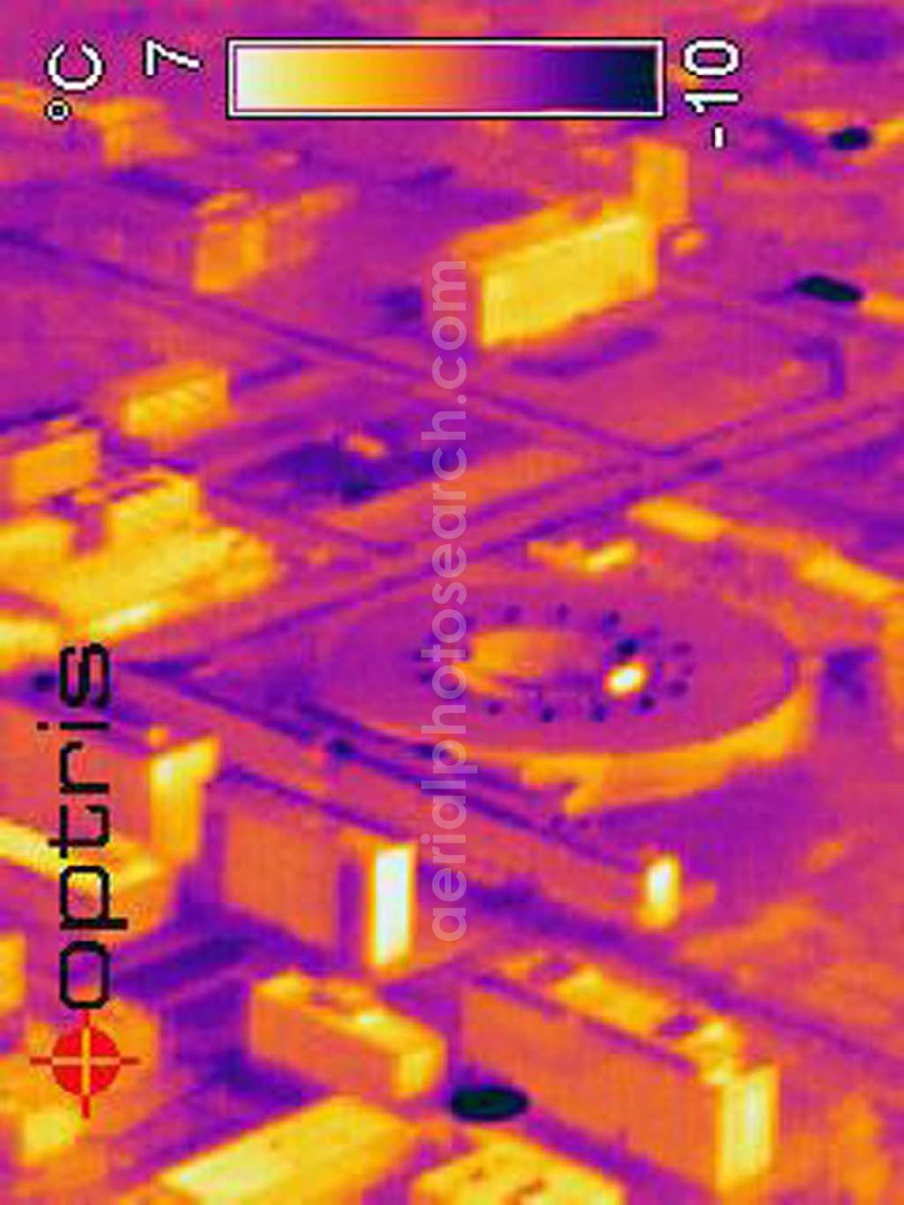 Aerial image Berlin-Adlershof / Johannisthal - 29.02.2004 BERLIN Infrarot-Wärmebild des Geländes der Berliner Elektronenspeicherring-Gesellschaft für Synchrotronstrahlung mbH (BESSY (030) 82004-0 Albert-Einstein-Str 15, 12489 Berlin BERLIN