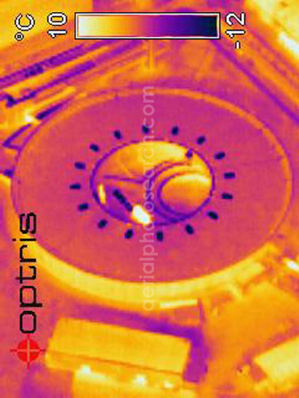 Berlin-Adlershof / Johannisthal from above - 29.02.2004 BERLIN Infrarot-Wärmebild des Geländes der Berliner Elektronenspeicherring-Gesellschaft für Synchrotronstrahlung mbH (BESSY (030) 82004-0 Albert-Einstein-Str 15, 12489 Berlin BERLIN