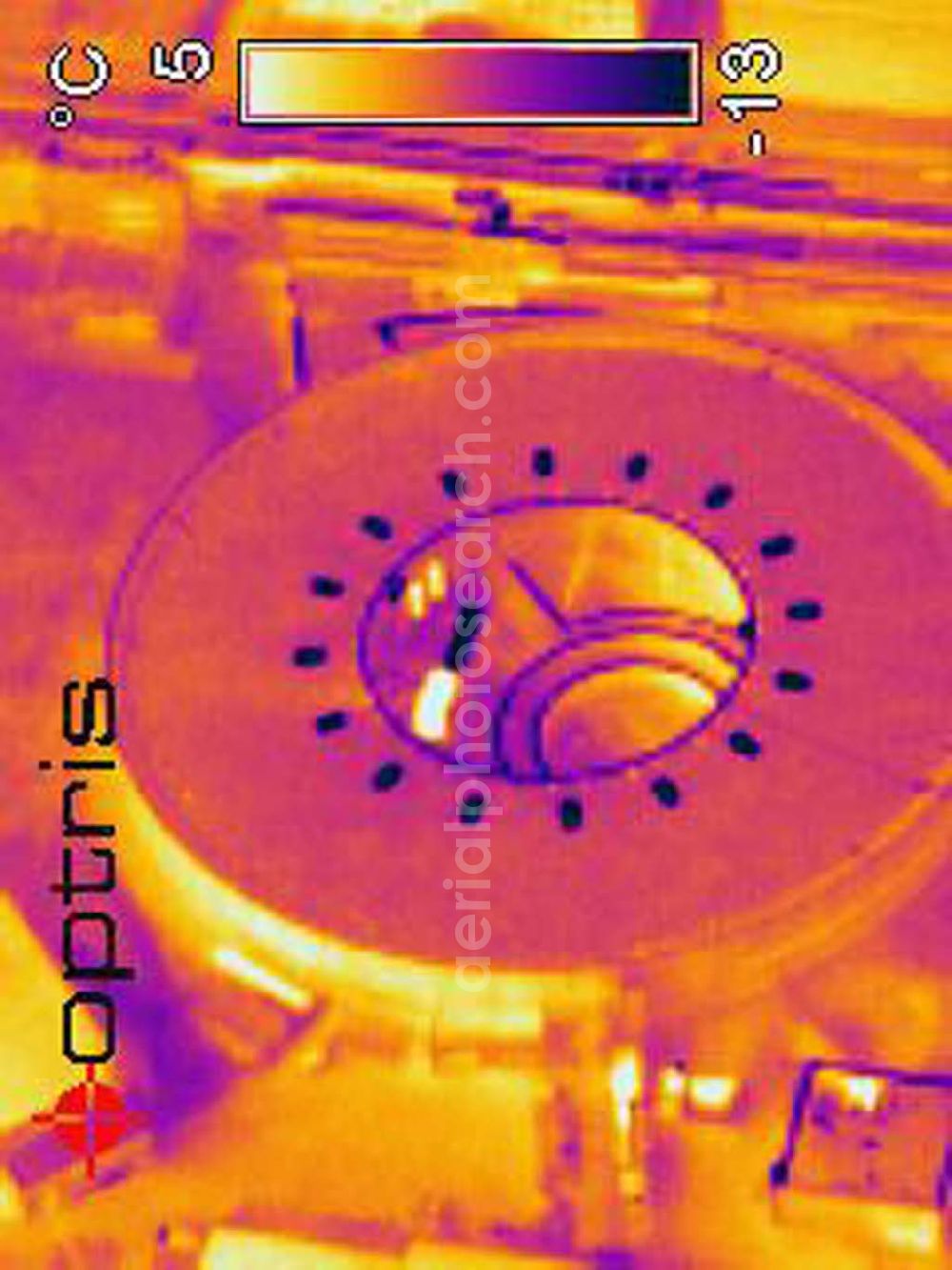 Aerial image Berlin-Adlershof / Johannisthal - 29.02.2004 BERLIN Infrarot-Wärmebild des Geländes der Berliner Elektronenspeicherring-Gesellschaft für Synchrotronstrahlung mbH (BESSY (030) 82004-0 Albert-Einstein-Str 15, 12489 Berlin BERLIN