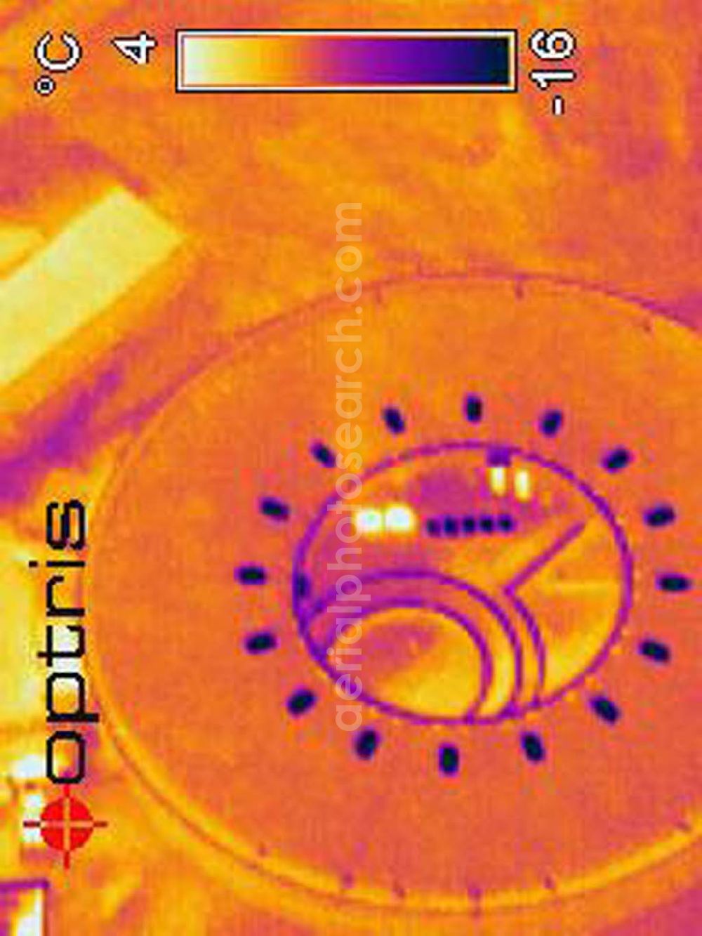 Aerial image Berlin-Adlershof / Johannisthal - 29.02.2004 BERLIN Infrarot-Wärmebild des Geländes der Berliner Elektronenspeicherring-Gesellschaft für Synchrotronstrahlung mbH (BESSY (030) 82004-0 Albert-Einstein-Str 15, 12489 Berlin BERLIN