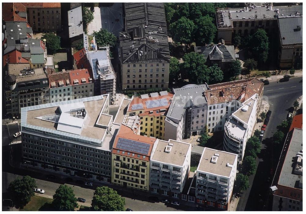 Aerial photograph Berlin Mitte - 31.05.2004 Berlin Mitte, Blick auf die Gebäude der Hessische Straße 11, 10115 Berlin, der PRIMA Wohnbau Gesellschaft, PRIMA Wohnbauten Privatisierungs-Managemant GmbH Lichtenberg, Kurfürstendamm 32, 10719 Berlin, Tel.: 212497-0, Fax.: 2110170,