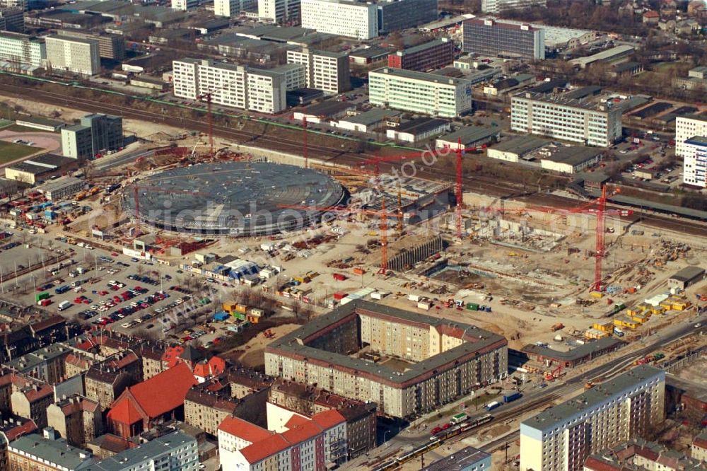 Aerial image Berlin / Friedrichshain - Berlin Arena Berlin / Friedrichshain