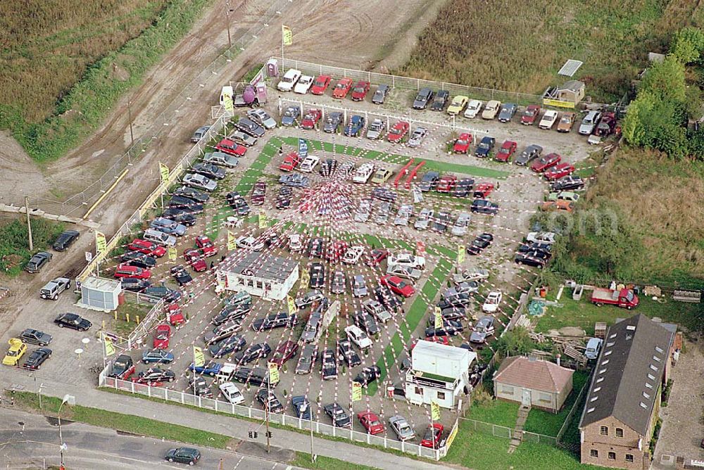 Aerial image Berlin-Karow - 21.09.1995 Berlin, Automarkt in Karow - Nord