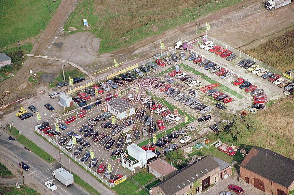 Aerial photograph Berlin-Karow - 21.09.1995 Berlin, Automarkt in Karow - Nord