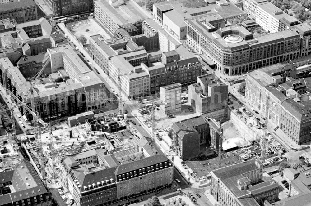 Aerial image Berlin - 02.10.1994 Berlin Bau der Friedrichstadtpassagen