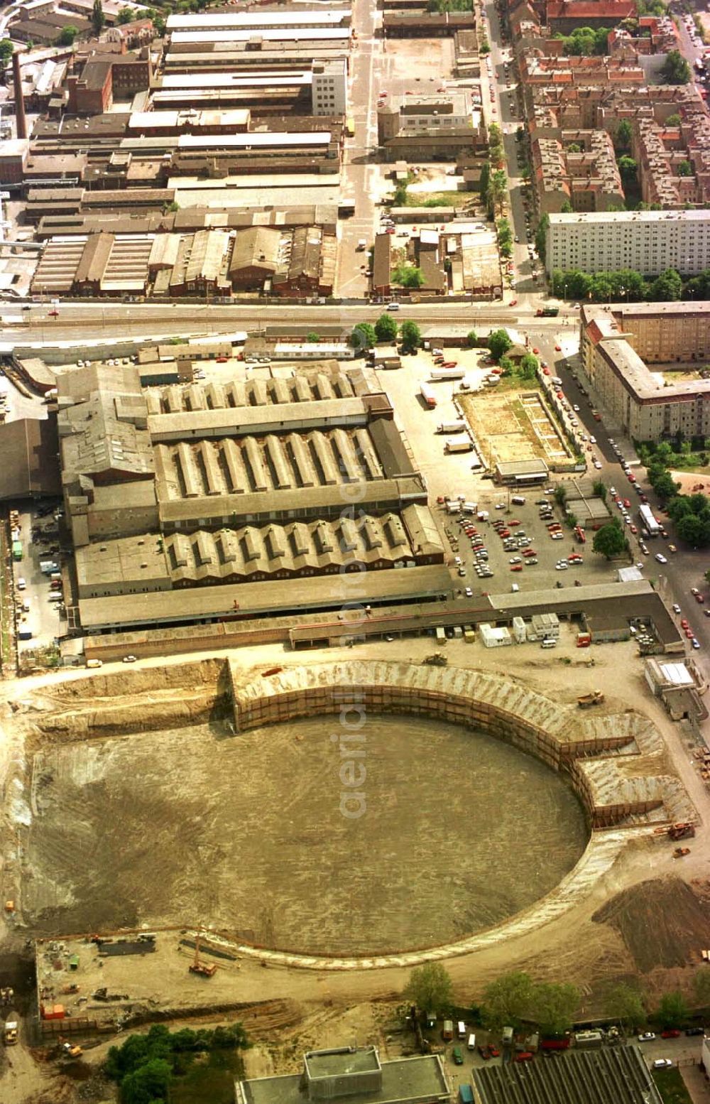 Berlin from above - 24.05.94 Berlin Bau des Velodroms an der Landsberger Allee in Berlin