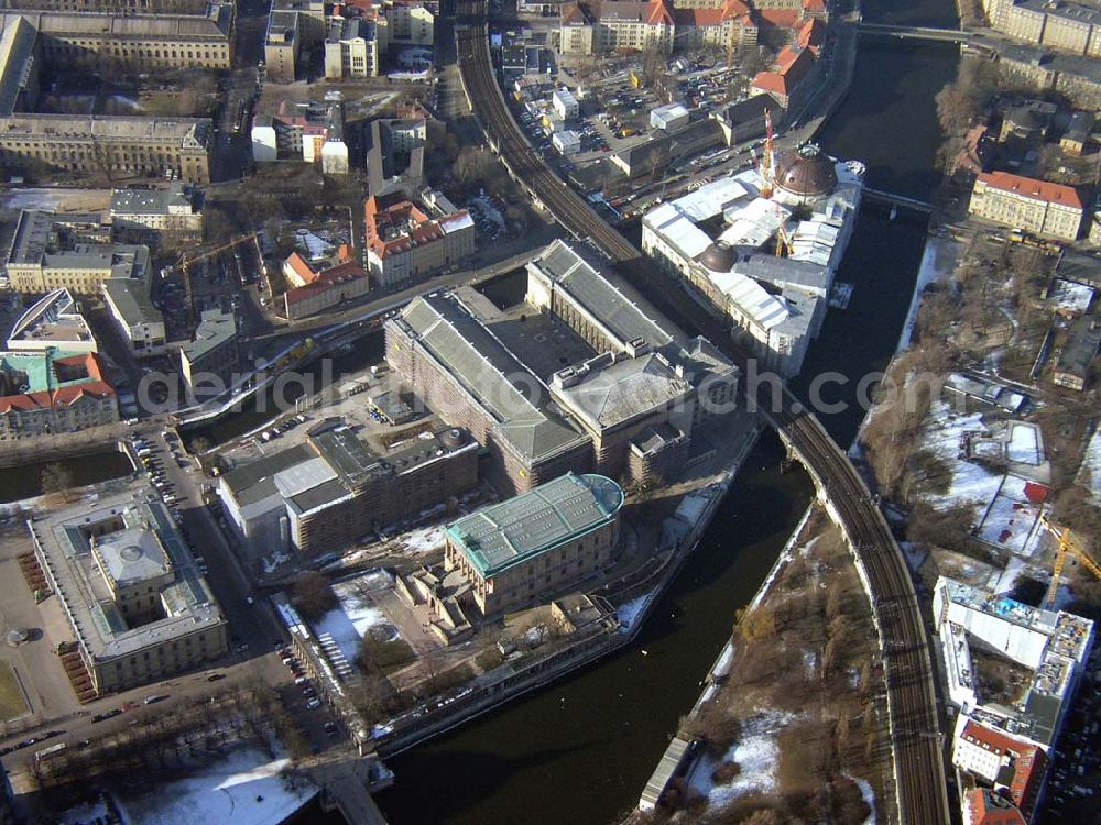 Aerial image Berlin - Baustelle Berlin-Mitte Museumsinsel Pilot: Grahn