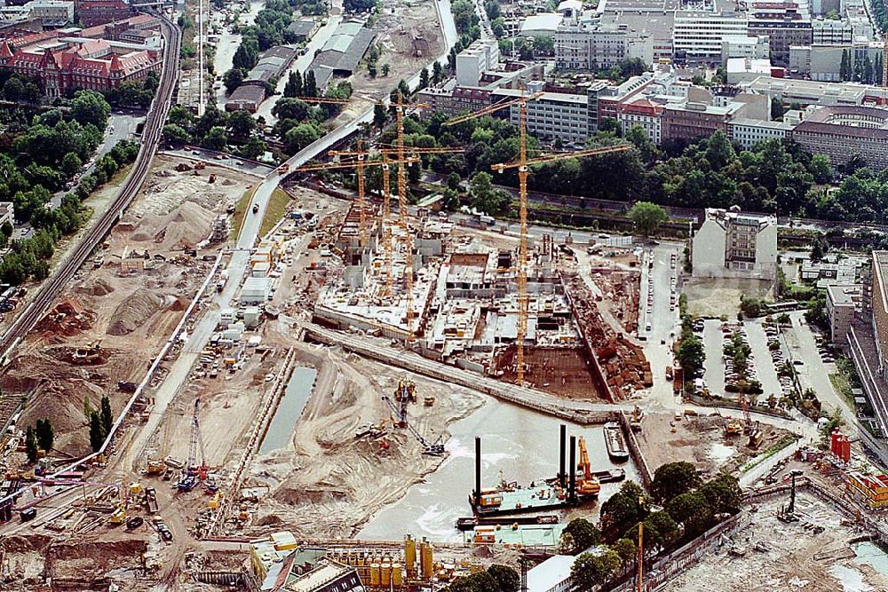 Berlin Mitte from the bird's eye view: 06.09.1995 Berlin, Baustelle am Potsdamer Platz