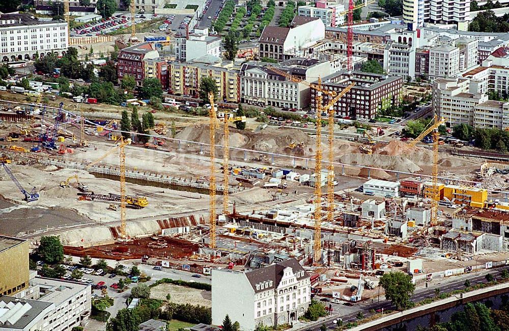 Aerial image Berlin Mitte - 06.09.1995 Berlin, Baustelle am Potsdamer Platz