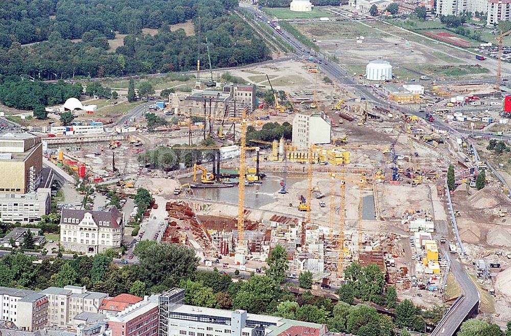 Aerial image Berlin Mitte - 06.09.1995 Berlin, Baustelle am Potsdamer Platz