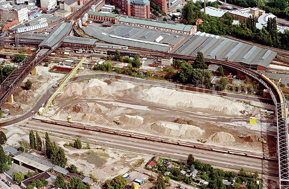 Aerial photograph Berlin Mitte - 06.09.1995 Berlin, Baustelle am Potsdamer Platz