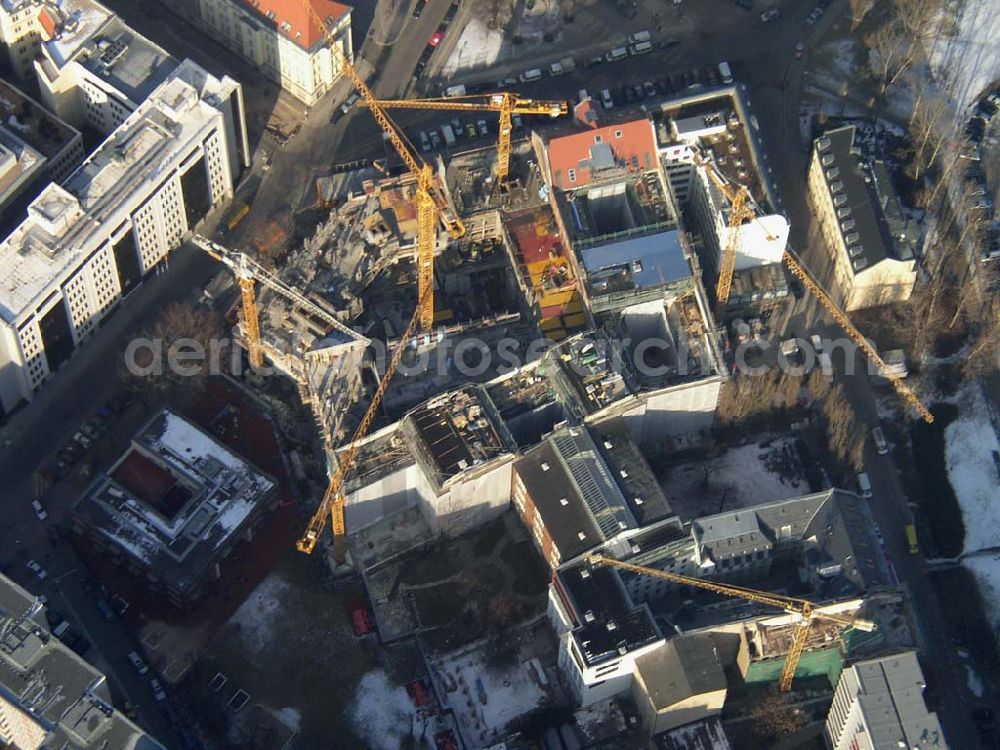 Berlin from the bird's eye view: Büro- und Wohnhausbau am Hausvogteiplatz in Berlin- Mitte Pilot: Grahn