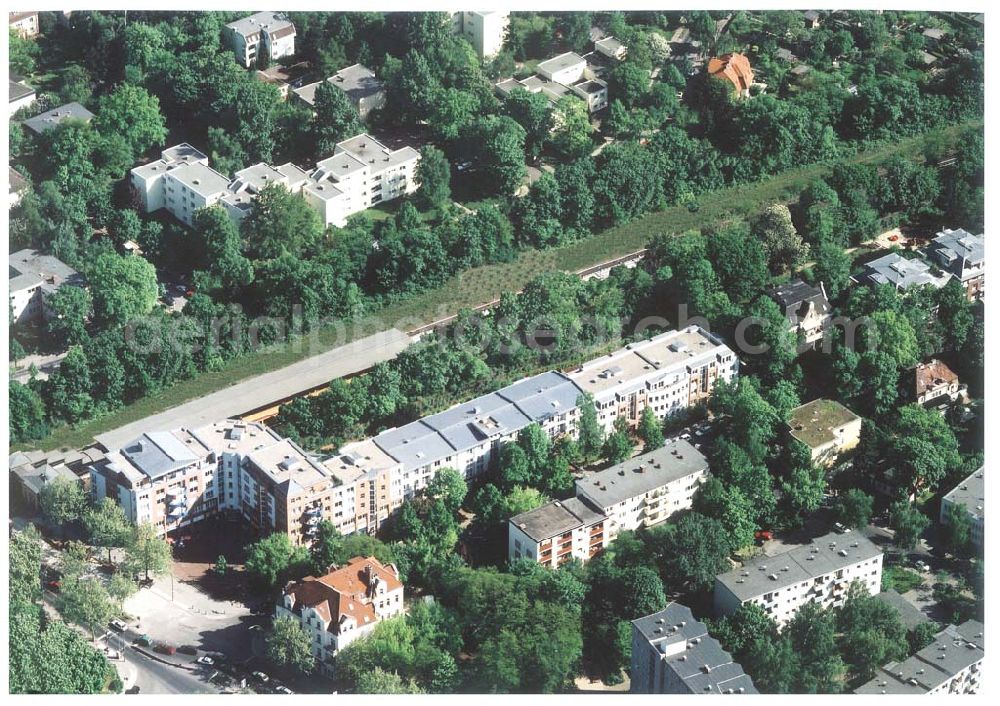 Aerial image Berlin - Steglitz - Computerretusche der Wohnanlage der UNIVERSA HV GmbH (Kleiststraße 3-6 in 10787 Berlin) an der Buhrowstraße / Ecke Steglitzer Damm in Berlin - Steglitz.