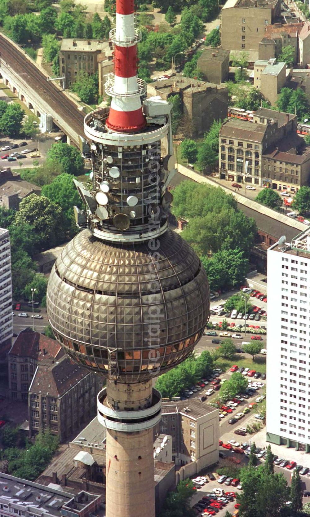 Berlin from above - 23.06.94 Berlin, Fernsehturm