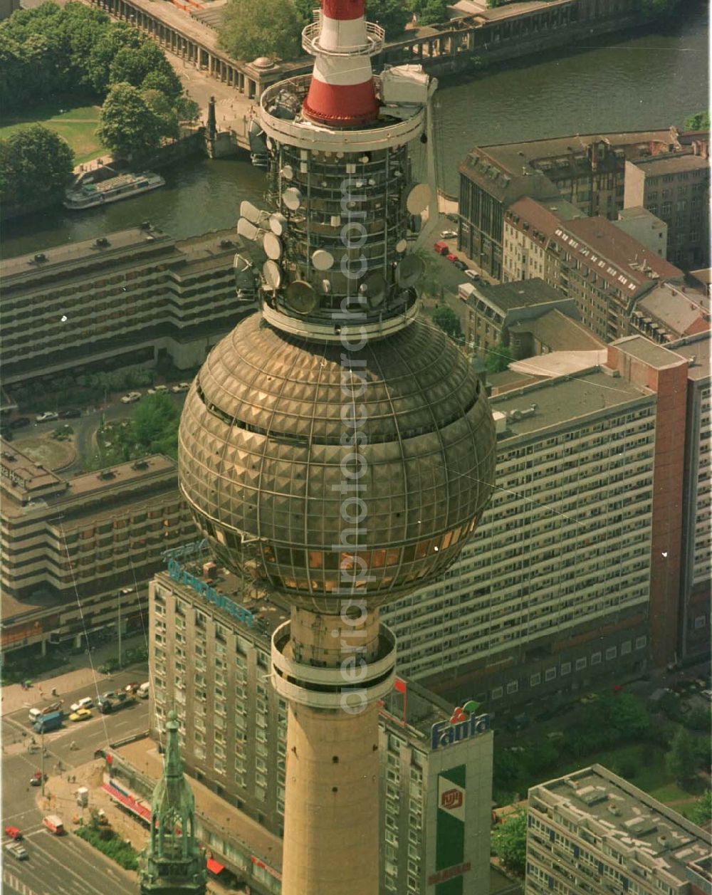 Aerial image Berlin - 23.06.94 Berlin, Fernsehturm