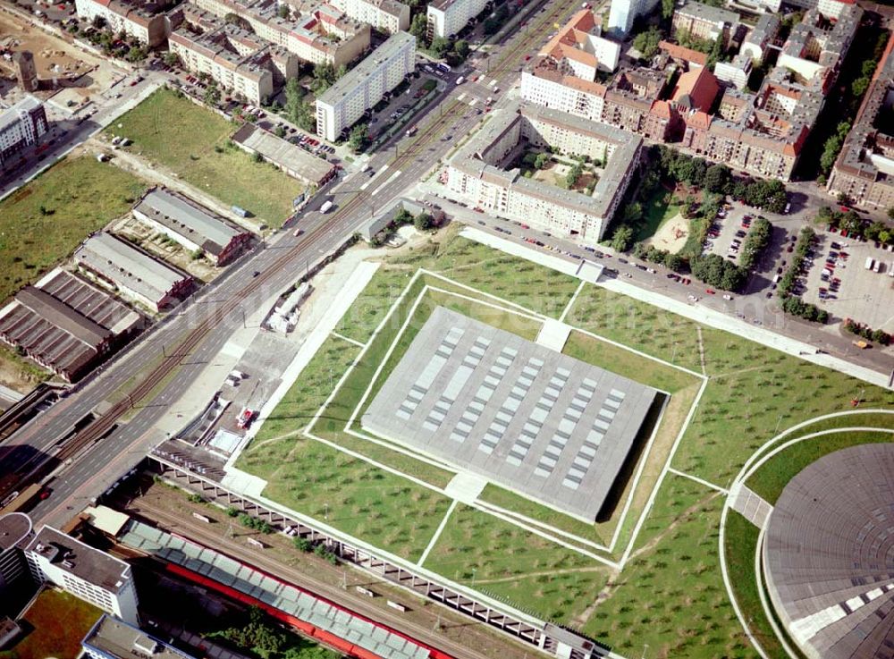 Aerial photograph Berlin - Friedrichshain - Gelände des Velodroms an der Landsberger Allee in Berlin.