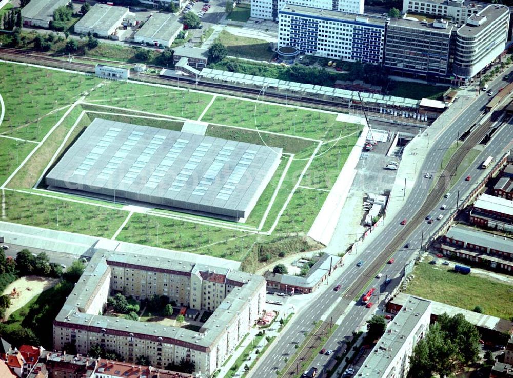 Aerial photograph Berlin - Friedrichshain - Gelände des Velodroms an der Landsberger Allee in Berlin.