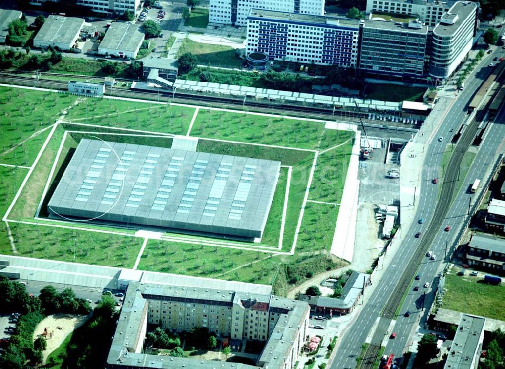 Berlin - Friedrichshain from above - Gelände des Velodroms an der Landsberger Allee in Berlin.