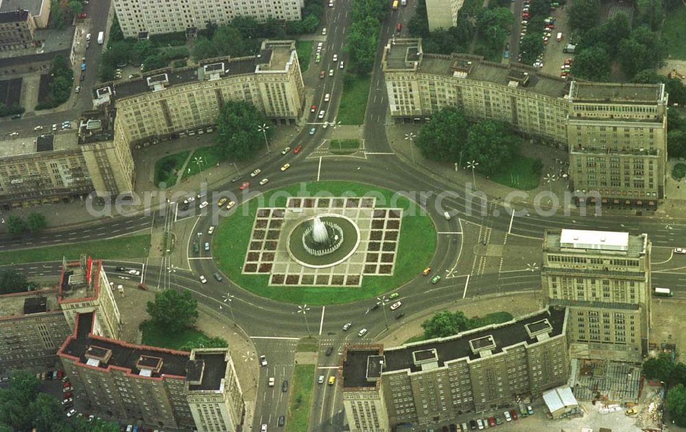 Aerial photograph Berlin-Friedrichshain - Berlin-Friedrichshain LBA Strausberger Platz