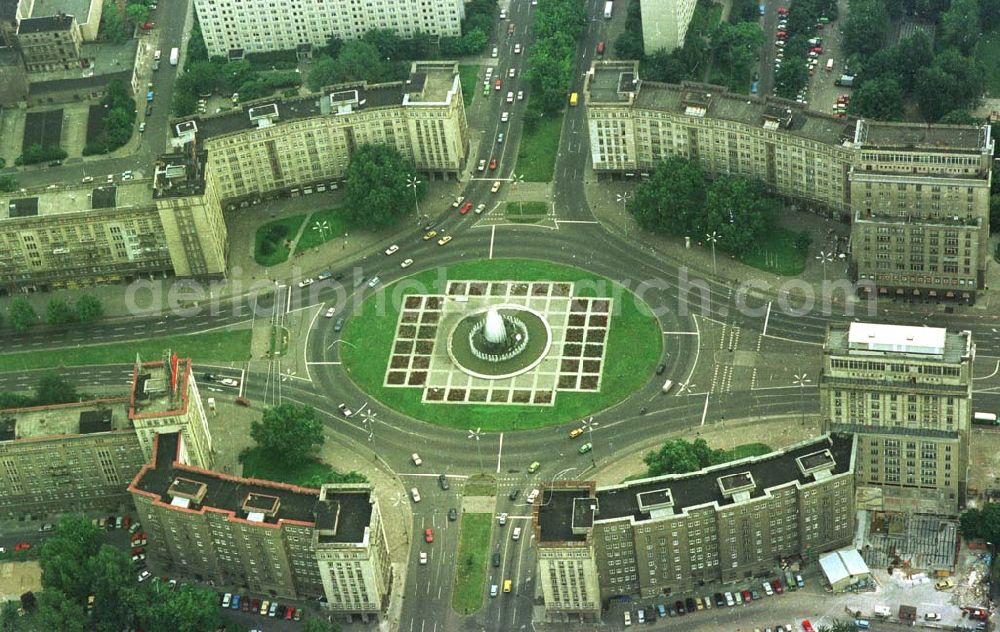 Berlin-Friedrichshain from above - Berlin-Friedrichshain LBA Strausberger Platz