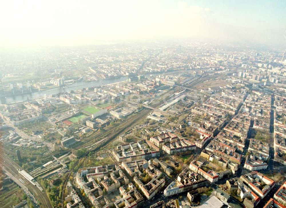 Berlin - Friedrichshain from the bird's eye view: 