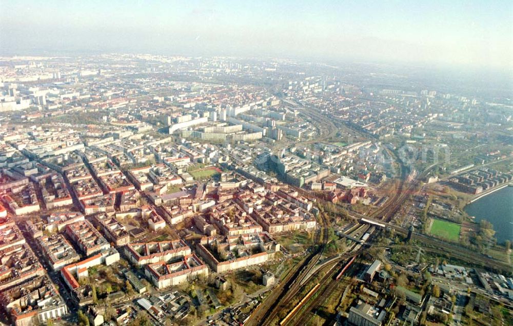 Aerial photograph Berlin - Friedrichshain - 