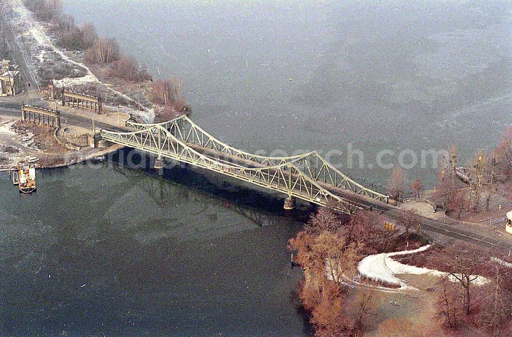 Aerial image Berlin-Wannsee - 21.12.1995 Berlin, Glienicker Brücke