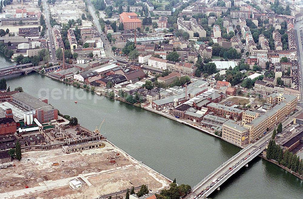 Aerial photograph Berlin Oberschöneweide - 09.09.1995 Berlin, Industriegebiet Oberschöneweide