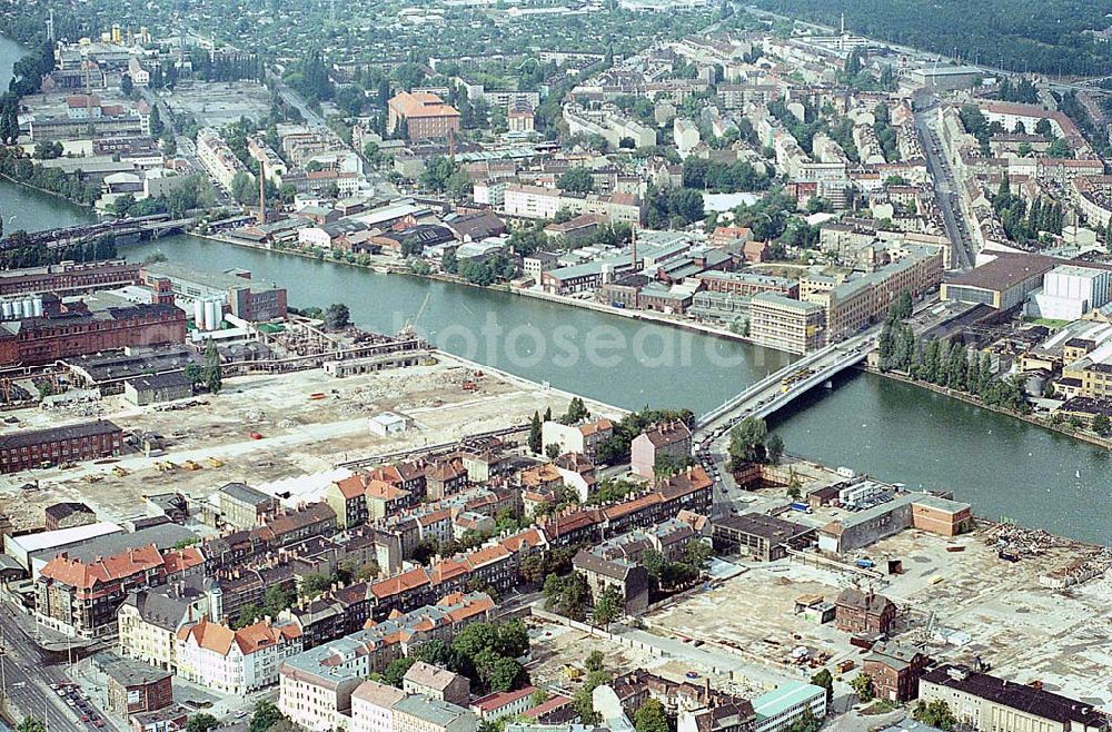 Berlin Oberschöneweide from the bird's eye view: 09.09.1995 Berlin, Industriegebiet Oberschöneweide