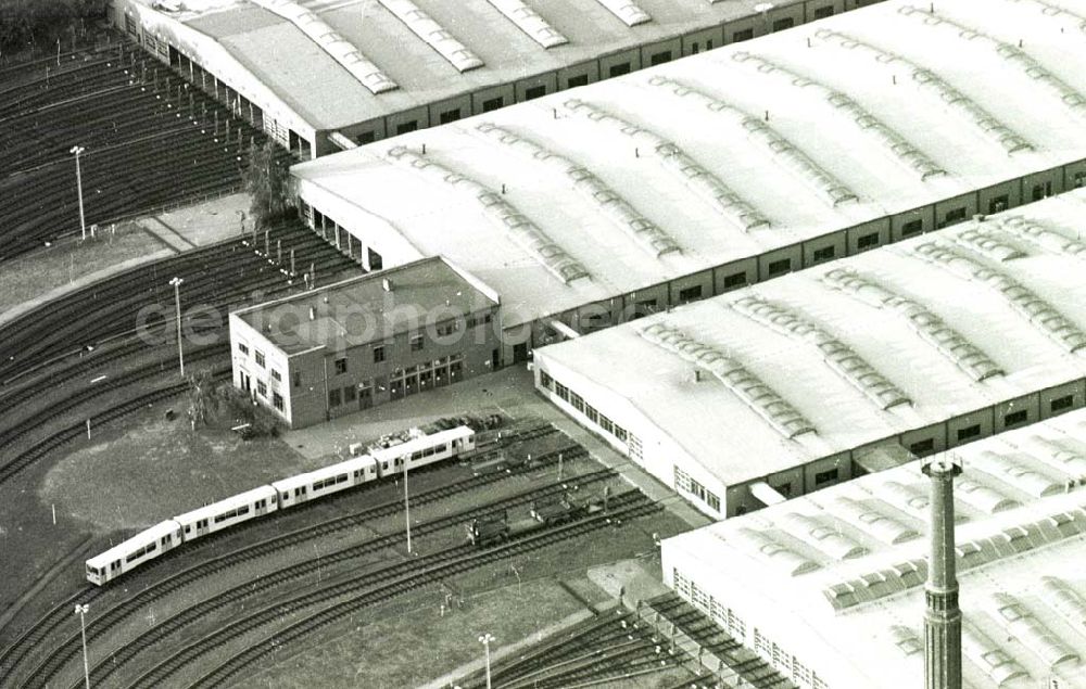 Berlin - Steglitz from the bird's eye view: Berlin LBA U- Bahn Depot Steglitz