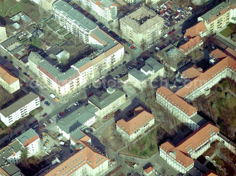 Berlin - Lichtenberg from the bird's eye view: 17.03.2004 BERLIN-Lichtenberg, Erweiterungsbau auf dem Gelände des Krankenhauses Lichtenberg, Fanninger Str.