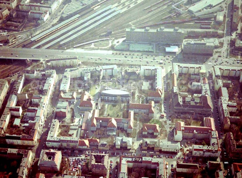 Berlin - Lichtenberg from above - 17.03.2004 BERLIN-Lichtenberg, Erweiterungsbau auf dem Gelände des Krankenhauses Lichtenberg, Fanninger Str.