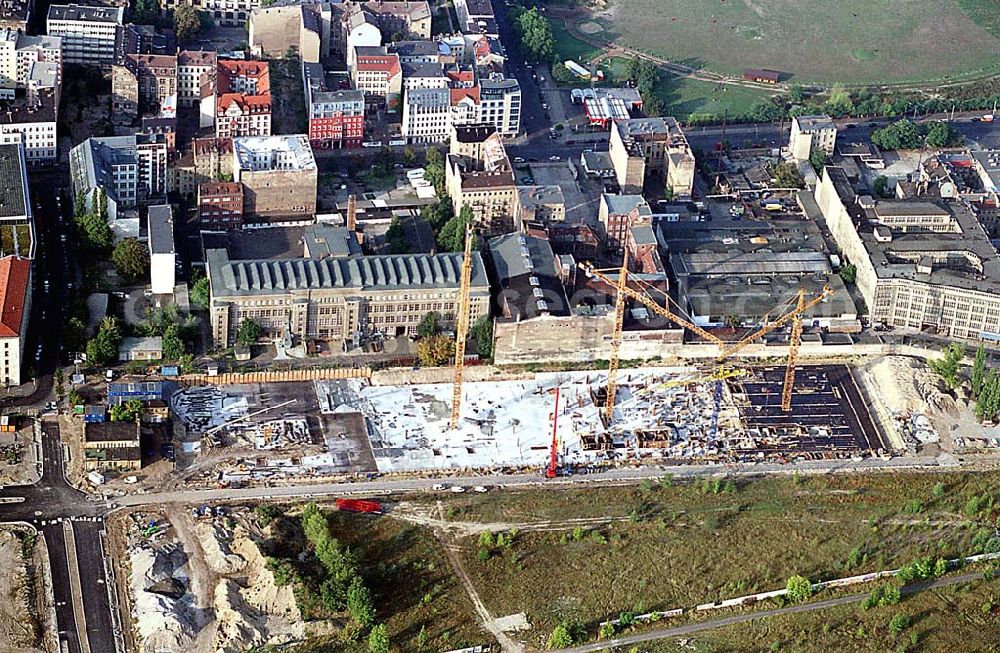 Aerial image Berlin - Baustelle am Nordbahnhof