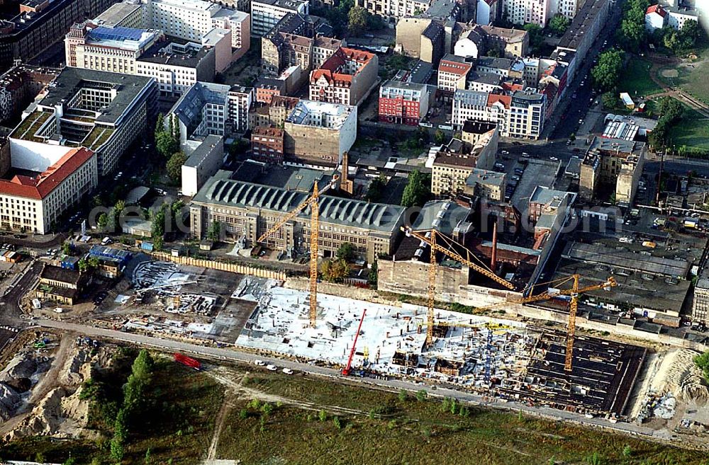 Aerial photograph Berlin - Baustelle am Nordbahnhof