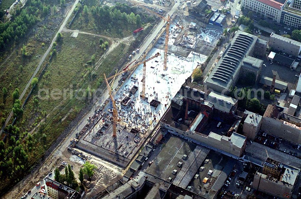 Aerial image Berlin - Baustelle am Nordbahnhof