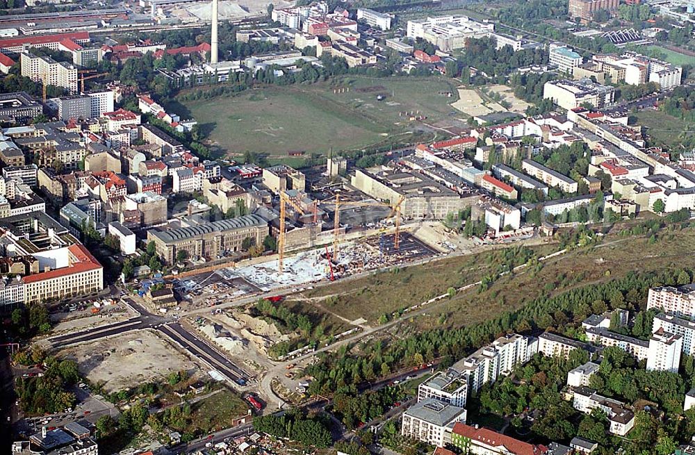 Aerial image Berlin - Baustelle am Nordbahnhof