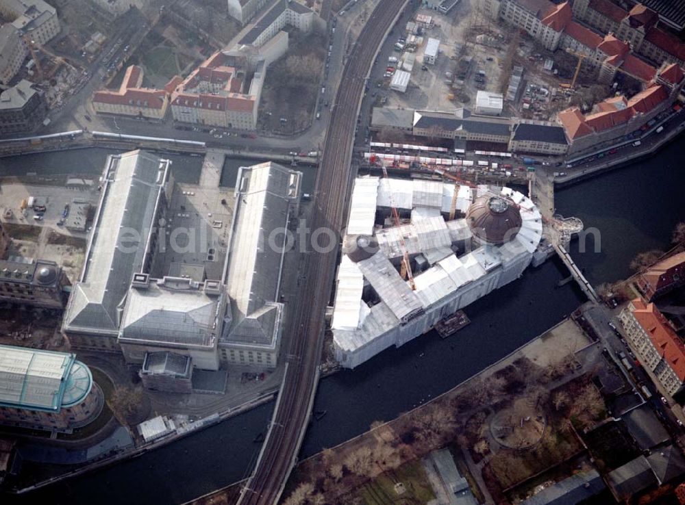 Aerial image Berlin - Berlin Mitte Rekonstruktion der Berliner Museumsinsel